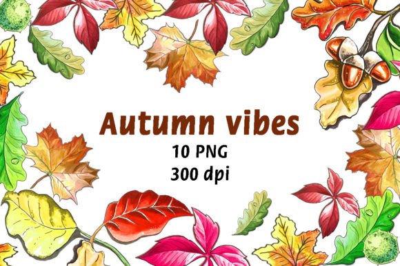 Autumn Vibes Marker Clipart: Elevating Your Creative Projects with Handmade Digital Art