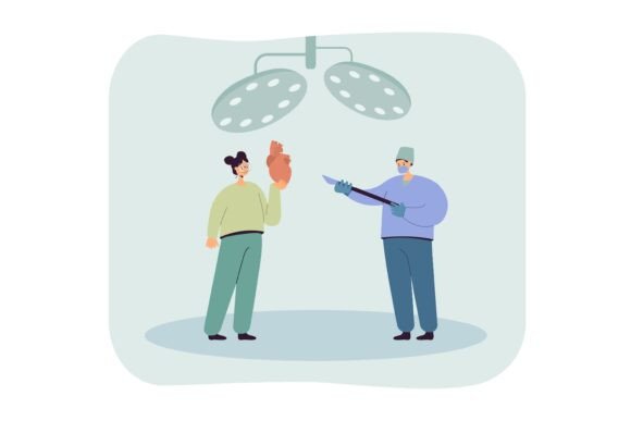 Cartoon Doctor in Mask Performing Heart: A Visual Asset for Medical Branding