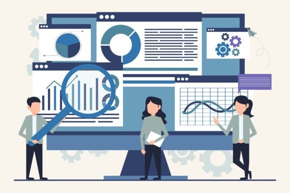 Data Analysis Concept Flat Design: Visualizing Complexity with Clarity