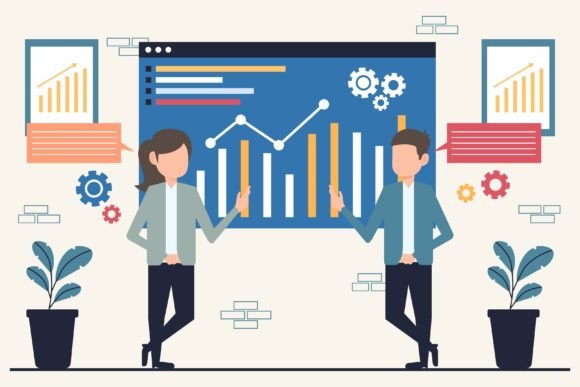 Design Business People Working for Data: A Versatile Vector Resource
