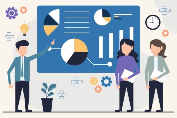 Design Business People Working Together Vector Assets