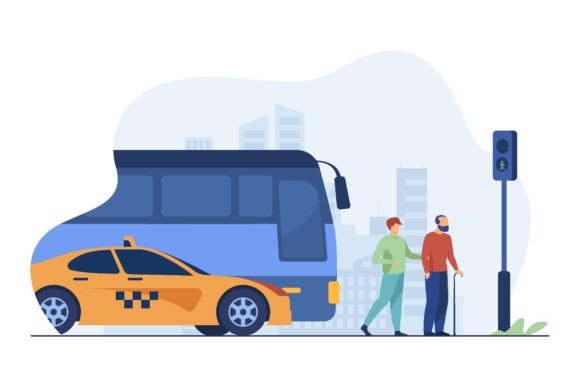 Man Helping Blind or Old Person to Cross: A Strategic Visual for Modern Branding