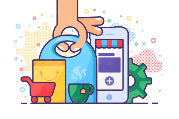 Order Goods Via Phone Illustration: A Visual Guide to Modern Commerce