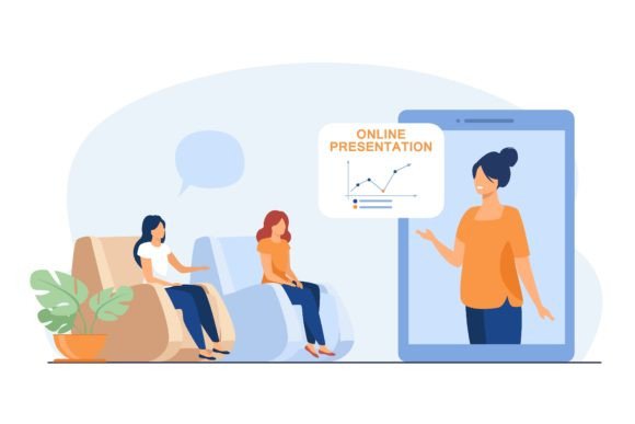 Two Tiny Women Watching Online Presentation: A Guide to Smart Visual Choices