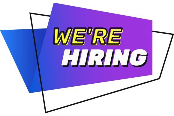 We Are Hiring Violet, Blue, Yellow Banne: A Visual Strategy for Recruitment
