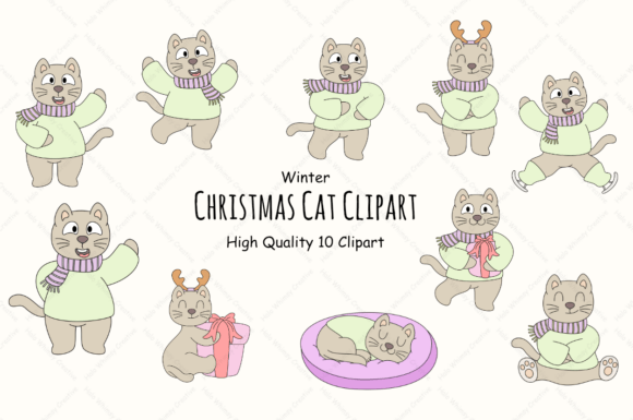 Winter Christmas Cat Clipart: A Comprehensive Guide for Digital Creators and Crafters